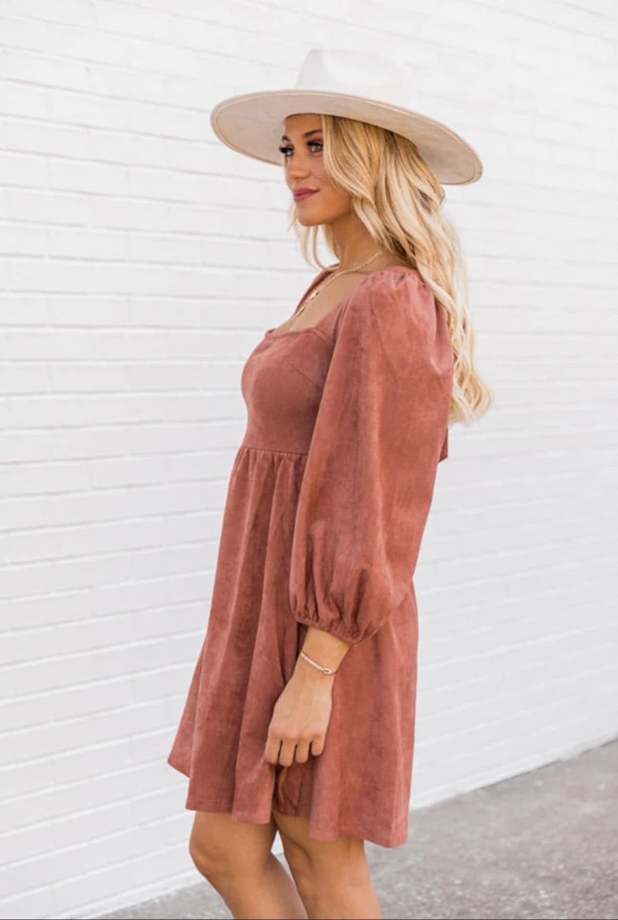 Crushed Dreams Suede Dress
