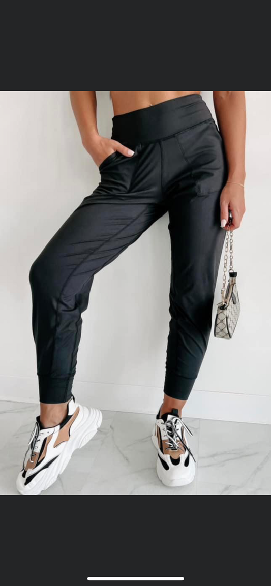 On the Go Black Joggers