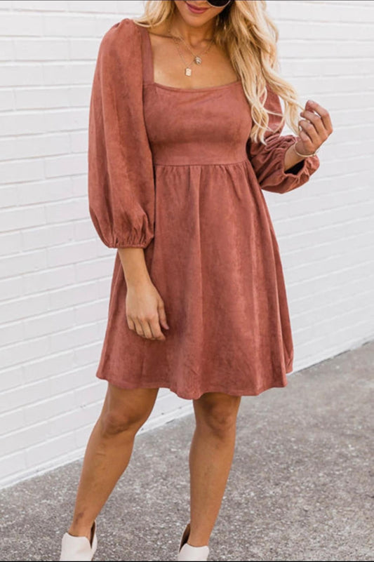 Crushed Dreams Suede Dress