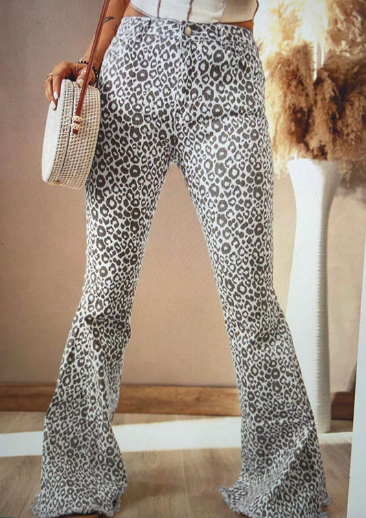 Leopard Bell Bottoms