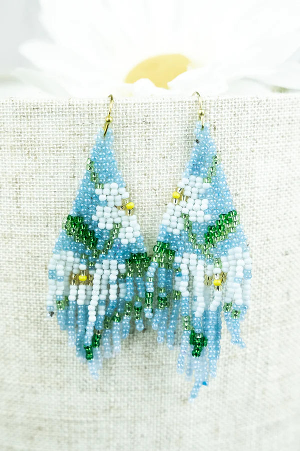 Floral Beaded Earrings