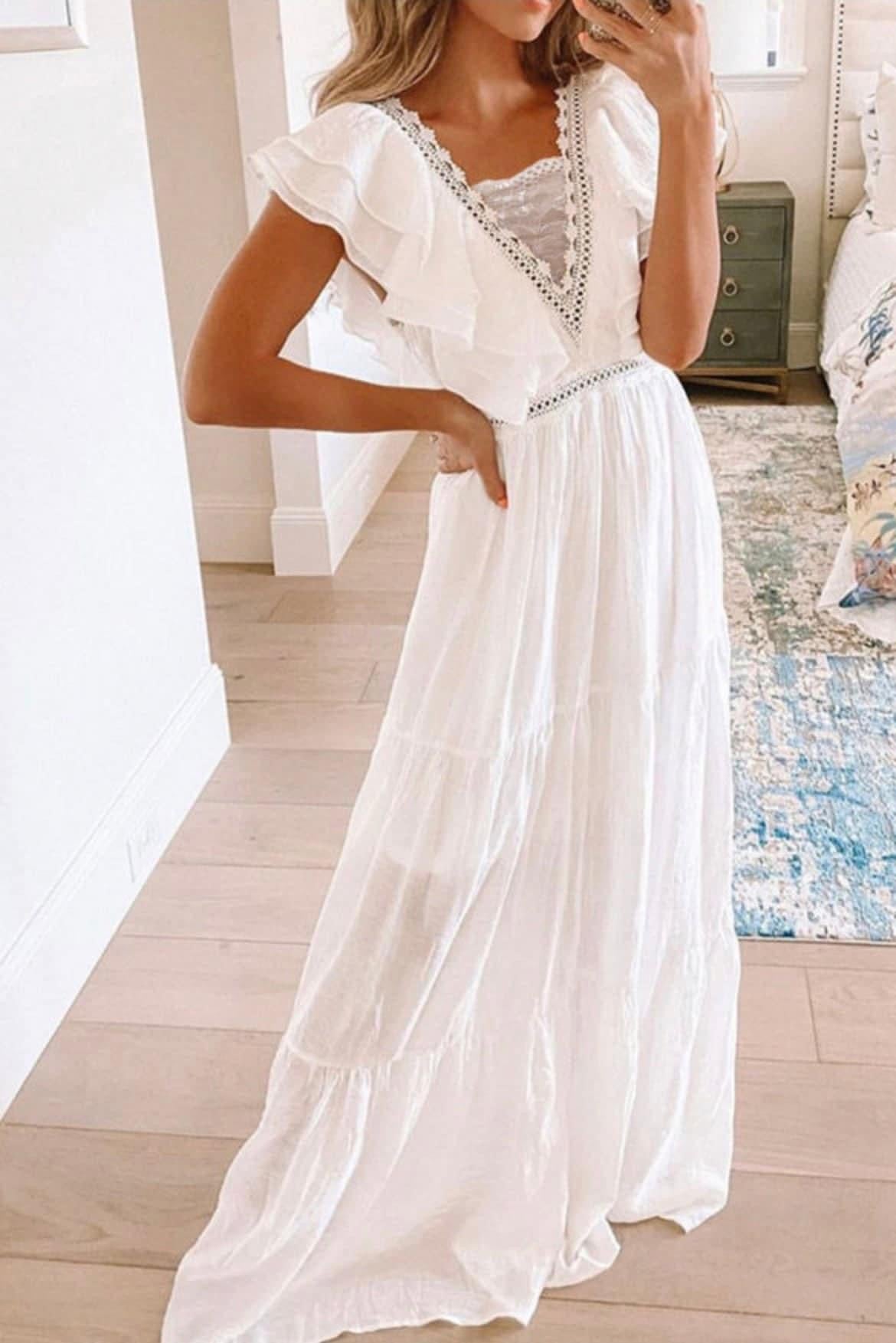 Sunny Daze White Maxi Dress