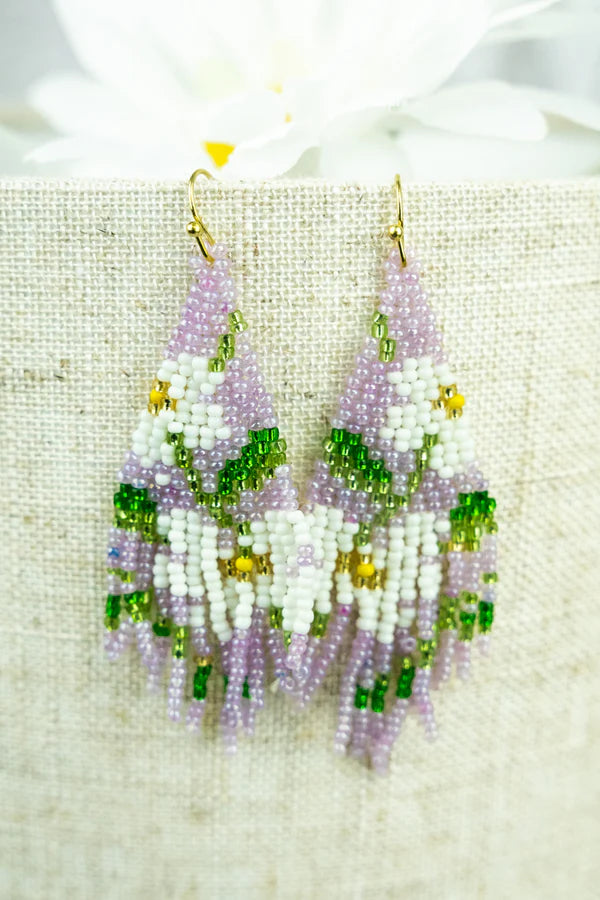 Floral Beaded Earrings